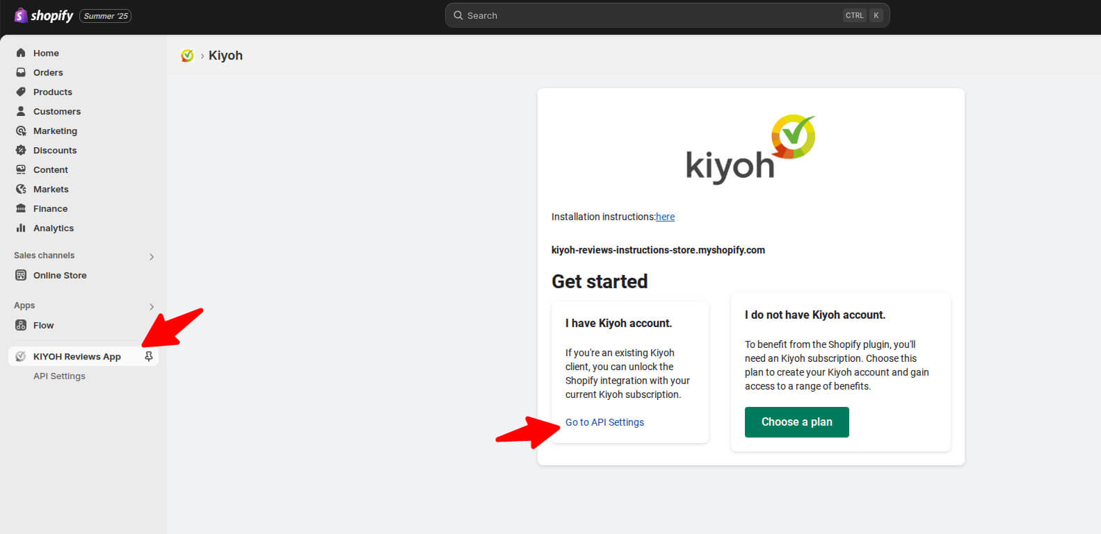Your shopify dashboard